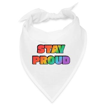 Stay Proud Rainbow Gradient - Bandana - Weiß - Vorne