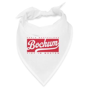 Bochum Retro Schriftzug - Bandana - Weiß - Vorne