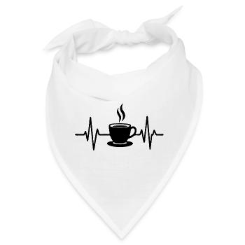 Broken Heart Kaffeetasse Minimalistisches Liniendesign - Bandana - Weiß - Vorne
