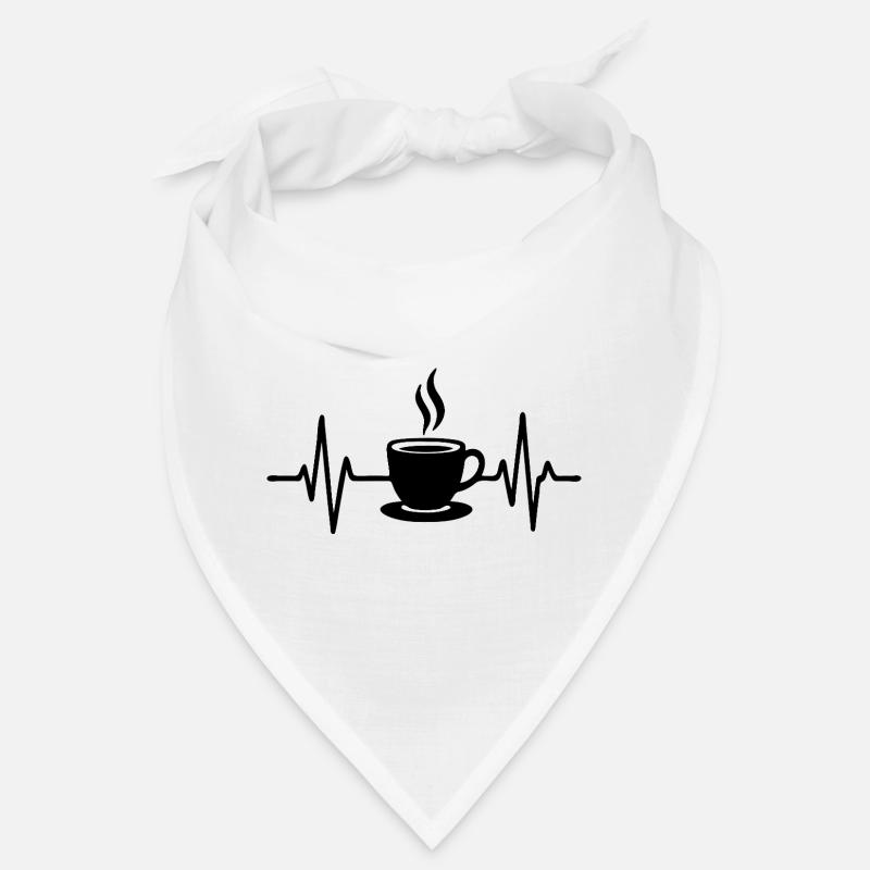 Broken Heart Coffee Cup Minimalist Line Design Bandana