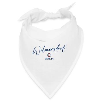 Wilmersdorf - Berlin Flagge - Berliner Bär - Bandana - Weiß - Vorne