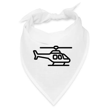 Hubschrauber - Bandana - Weiß - Vorne