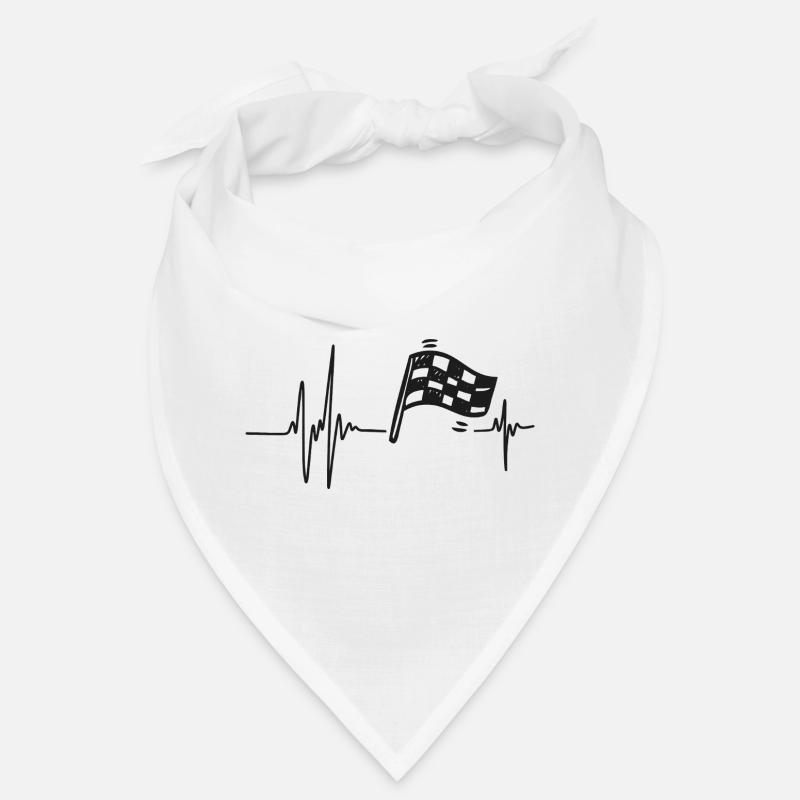 Motor Racing | Heart Bat Checkered Flag Bandana