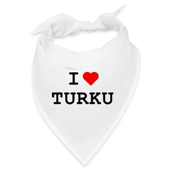 Ich liebe Turku - I love Turku - Bandana - Weiß - Vorne