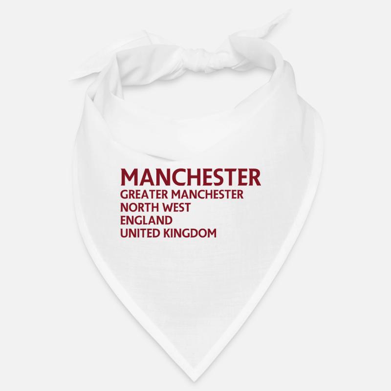 Manchester Name Stack Typography Bandana