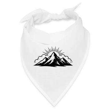 Berge Wolken Gipfel - Bandana - Weiß - Vorne
