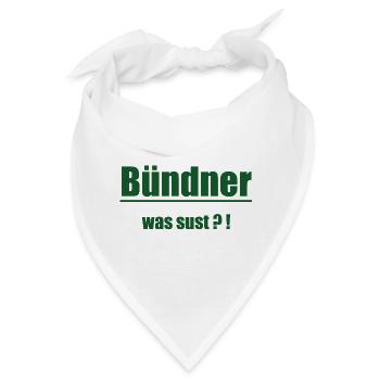 Bündner Wortwitz Grün Graphic - Bandana - Weiß - Vorne