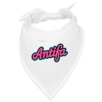 Antifa – Antifaschistisches Merch - Bandana - Weiß - Vorne