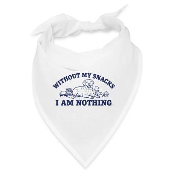 Snack Lover: Ohne Snacks bin ich nichts - Bandana - Weiß - Vorne