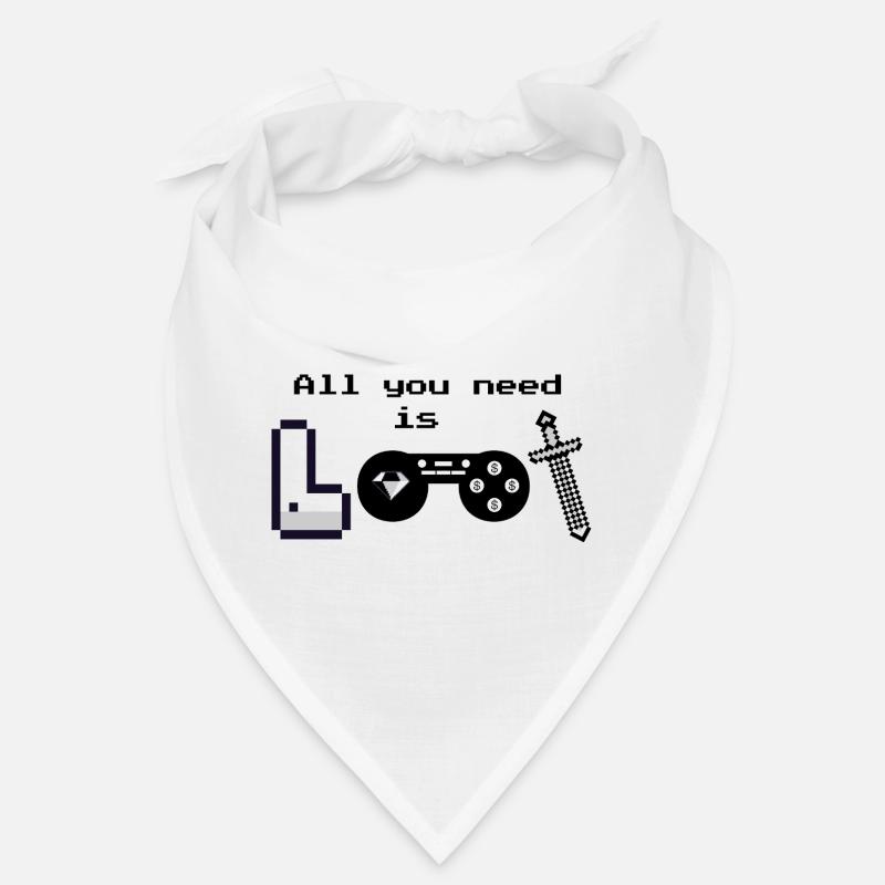 Pixel Logo Gaming « Tout ce dont vous avez besoin, c’est du butin » Bandana
