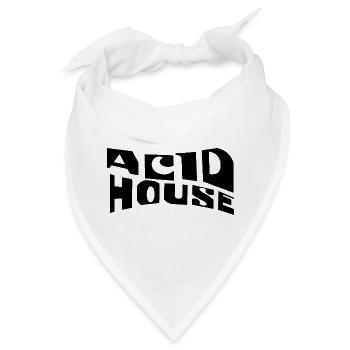 Acid House Musik-Logo-Design - Bandana - Weiß - Vorne