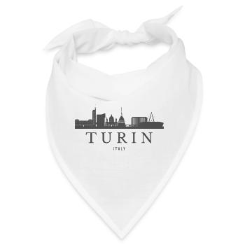 Skyline von Turin, urbane Kunst von Turin - Bandana - Weiß - Vorne