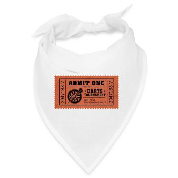 Darts Turnier Ticket 2024 - Bandana - Weiß - Vorne