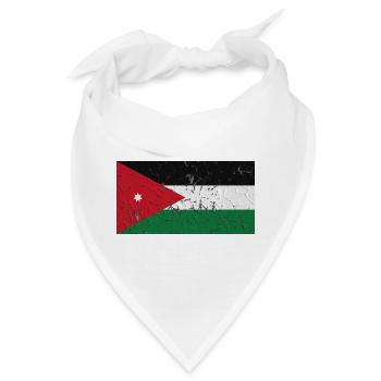 Geschenk für Jordanien - Bandana - Weiß - Vorne