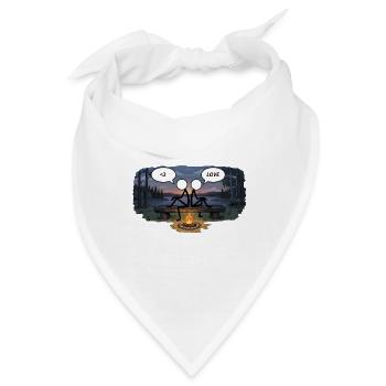 Savo Guys Duo 18 Zwei Figuren am Lagerfeuer - Bandana - Weiß - Vorne