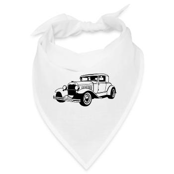 Klassischer Wagen - Bandana - Weiß - Vorne