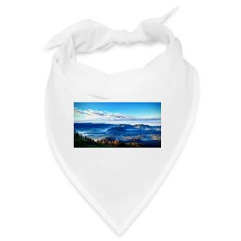 Morgennebel Berglandschaft - Bandana - Weiß - Vorne