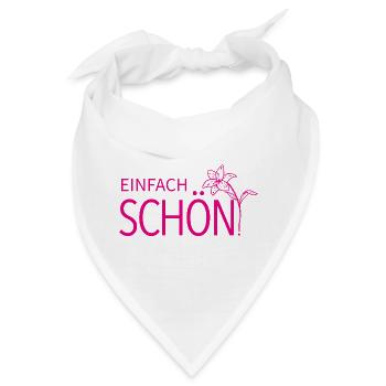 Einfach Schön, mit Lilie - Bandana - Weiß - Vorne
