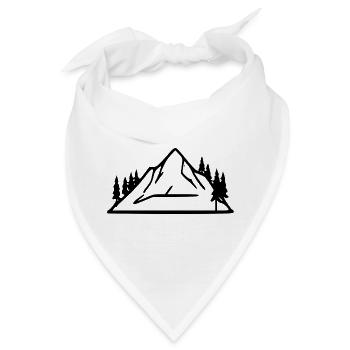 Berge wandern Wanderurlaub Geschenk minimal  - Bandana - Weiß - Vorne