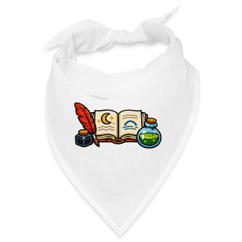 Mondschein Bibliothek der Alchemie - Bandana - Weiß - Vorne