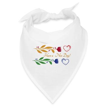 Have a Nice Day - Bandana - Weiß - Vorne