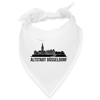 Düsseldorf Altstadt Silhouette - Bandana - Weiß - Vorne
