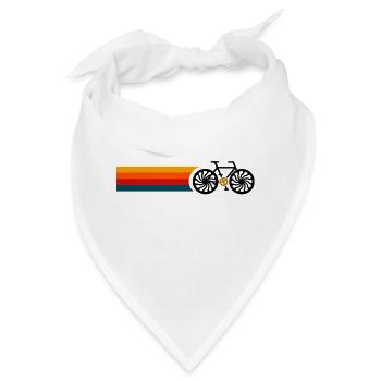 Retro-Sonnenuntergangs-Bunte Schleifen - Bandana - Weiß - Vorne