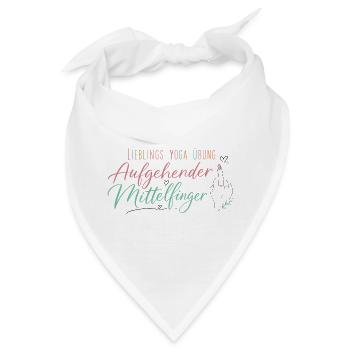 Yoga Mittelfinger Humor - Bandana - Weiß - Vorne