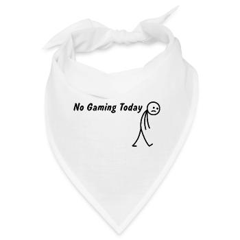 Heute kein Gaming – Lustiges Gamer Zocker - Bandana - Weiß - Vorne
