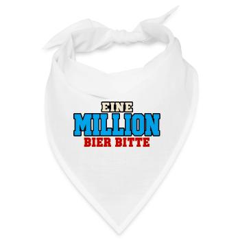 Million Bier - Bandana - Weiß - Vorne
