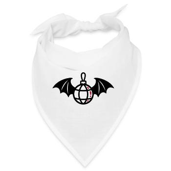 Fledermaus Discokugel Icon - Bandana - Weiß - Vorne