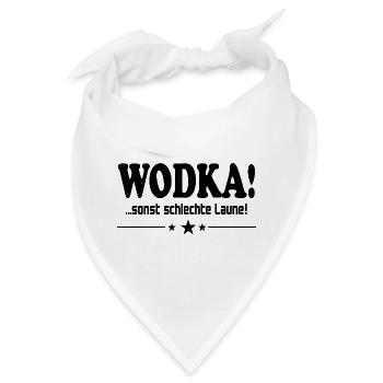 Wodka trinken Schlechte Laune Alkohol Saufen - Bandana - Weiß - Vorne