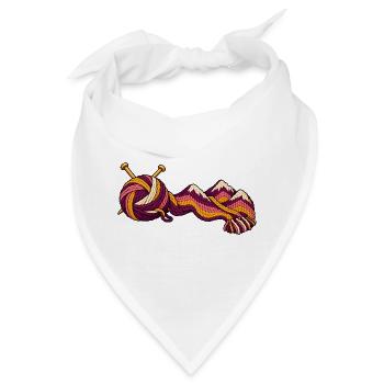 Garn wird zum Bergschal - Bandana - Weiß - Vorne