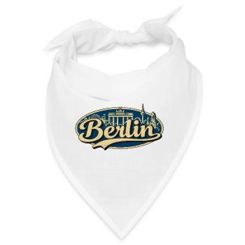 Berlin Vintage Stadtmotiv - Bandana - Weiß - Vorne