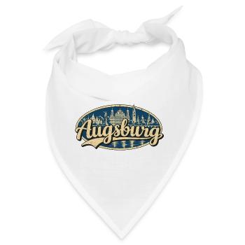 Augsburg Vintage Stadtmotiv - Bandana - Weiß - Vorne