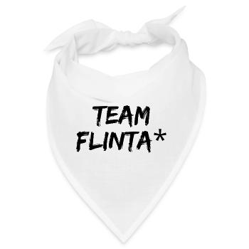 TEAM FLINTA PINSEL SCHRIFT FEMINISMUS QUEER - Bandana - Weiß - Vorne
