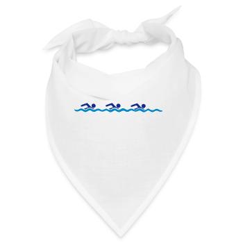 team freunde bahn schwimmen wasser meer urlaub fer - Bandana - Weiß - Vorne
