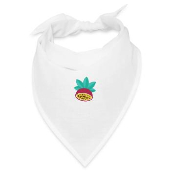 Maracuja Illustration – Sommer Frucht Motiv - Bandana - Weiß - Vorne