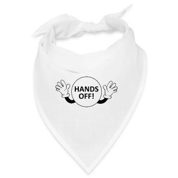 Hände weg / Warnung nicht berühren - Bandana - Weiß - Vorne