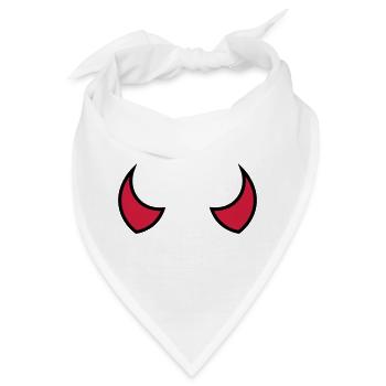 Teufelshörner - devil horns - cornes du diable - Bandana - Weiß - Vorne