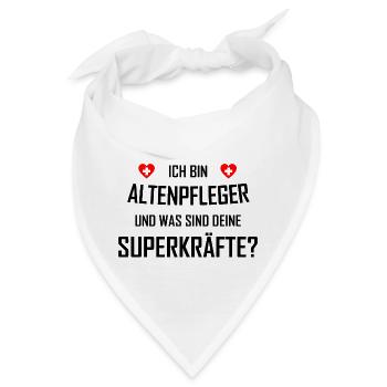 Altenpfleger - Bandana - Weiß - Vorne
