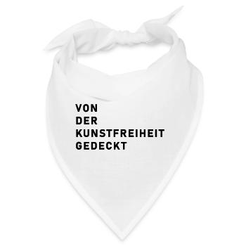 Von der Kunstfreiheit gedeckt - Bandana - Weiß - Vorne