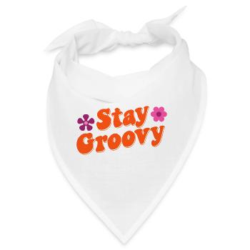 Stay Groovy - Bandana - Weiß - Vorne