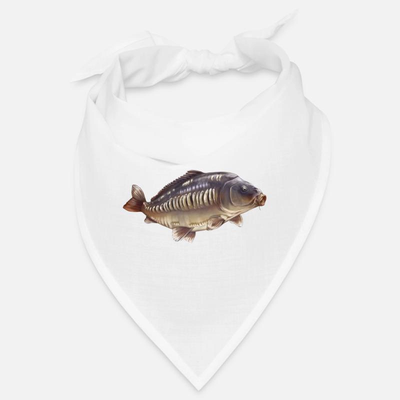 Mirror Carp Fishing Design Realistic Angler  Bandana