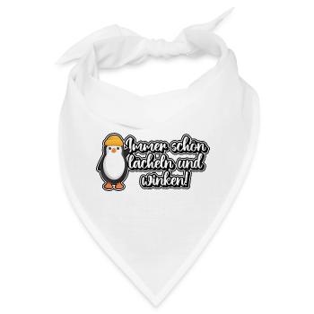 Immer schön lächeln und winken! - Bandana - Weiß - Vorne