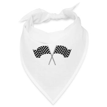 Flaggen starten Rennwagen Formel Rennwagen - Bandana - Weiß - Vorne