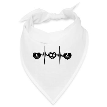 Radfahren, gesundes Essen, Cardio - Bandana - Weiß - Vorne
