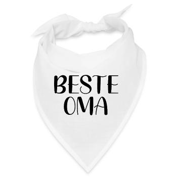 Beste Oma - Bandana - Weiß - Vorne