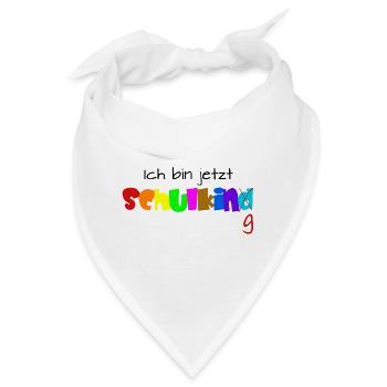 Einschulung Spruch - Bandana - Weiß - Vorne
