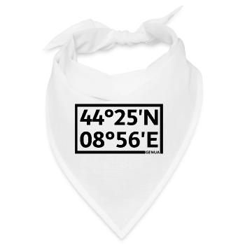 Genua Koordinaten - Bandana - Weiß - Vorne